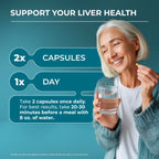 PureHealth Research Liver Health bottle showing the Good Manufacturing Practices certification logo.