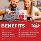 120LIFE Natural Beet Root Powder Blood Pressure Support Mix nutritional facts label