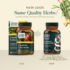 Gaia Herbs cranberry concentrate supplement facts and daily suggested dosage directions