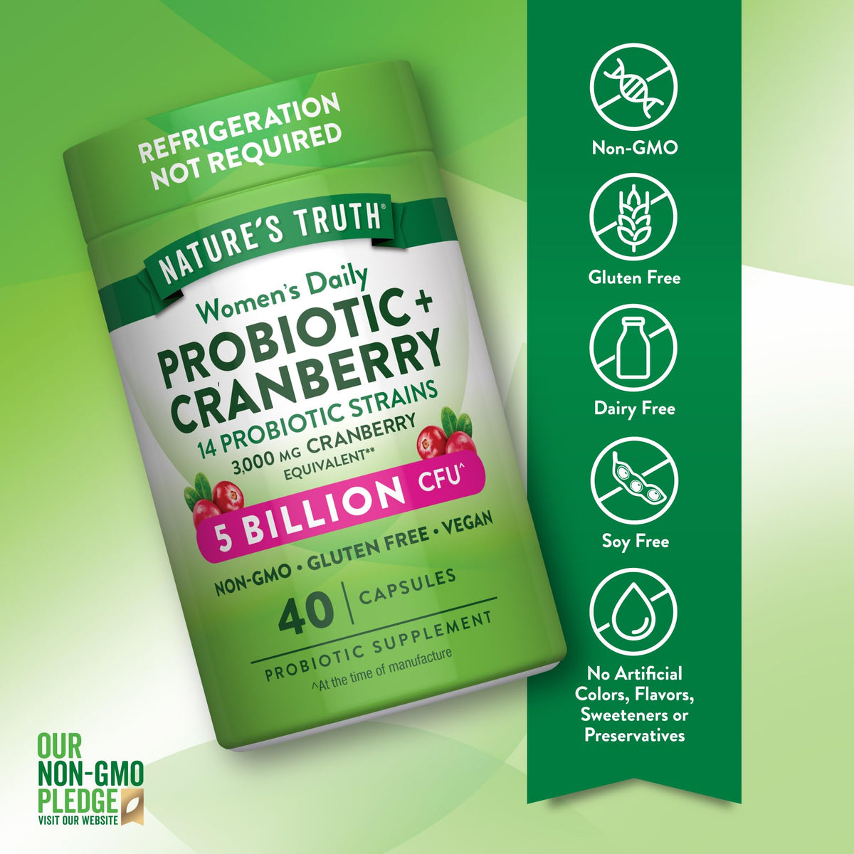 Nature's Truth Women's Probiotic With Cranberry Capsule Details