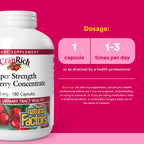 Natural Factors CranRich 36 to 1 ratio cranberry capsules showing non-GMO and gluten-free certification labels