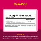 Authentic USA imported Natural Factors Cranberry Concentrate 180 capsules packaging side view showing directions for use