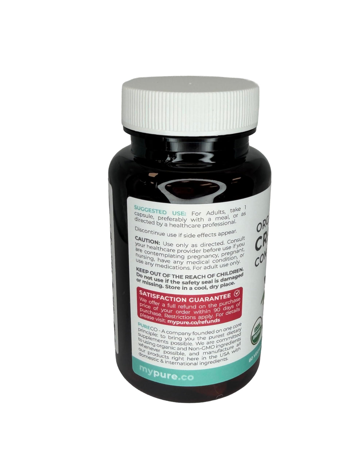 Pure Co Organic Cranberry Daily Wellness Capsules