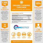 OmniBiotics Turmeric supplement bottle showing 120 capsules label