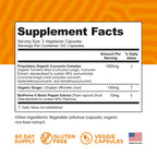 FineVine Turmeric Curcumin 120 capsules bottle label details