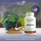 Full packaging view of Nation Health MD ActiveSpan showing standard 30-day supply usage instructions