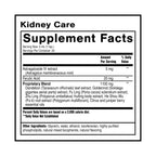Side view of Quicksilver Scientific Kidney Care 3.38 fluid ounce showing clear instructions for use and precise supplement facts panel.