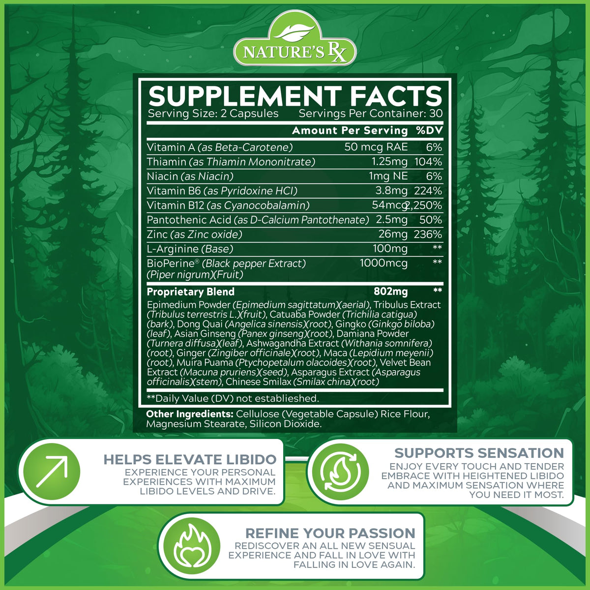 Xllent Nature's RX with Dong Quai supplement bottle angled view