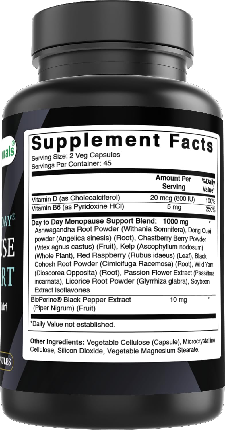 Premium imported non GMO menopause relief capsules by Best Naturals close up