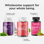 Hyland's health and wellness women's cycle support vegan supplement on a clean display background.