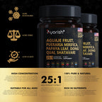 Authentic imported Ayorish veggie capsules bottle displaying aguaje fruit premium herbal ingredients.