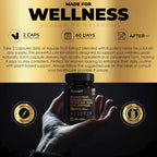 Lifestyle view of Ayorish Aguaje Fruit 120 capsules bottle focusing on premium feminine wellness blend.