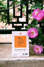 Authentic Health King Dong Quai hormone balance tea box graphics