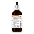 Authentic Hawaii Pharm Bilberry leaf tincture liquid supplement displaying clear ingredient listings and safety information labels.