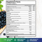 Superfood MD Eye Vitamins label showing Lutein Zeaxanthin and Bilberry ingredient breakdown.