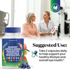 Superfood MD Eye Health supplement packaging demonstrating full 180 capsules quantity.