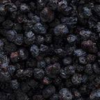 Back view of Frontier Co-op 1 pound bag of whole bilberry berries with ingredient information