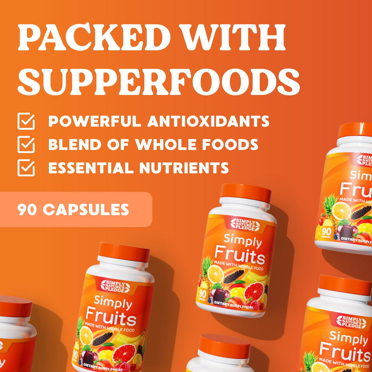 Simply Nature's Pledge 90 veggie capsules antioxidant and vitamin rich superfood blend