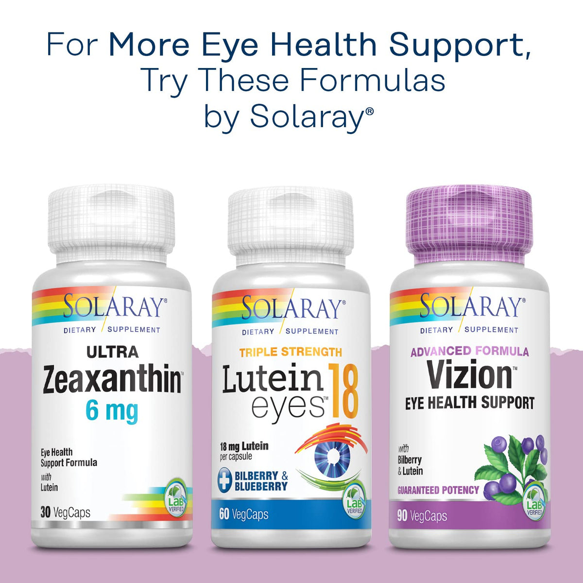 Authentic Solaray bilberry capsules for retinal health and circulation defense