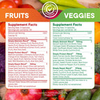 Authentic USA imported whole food veggie capsules containing forty-two different fruits and vegetables