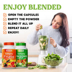 Soy-free and keto-friendly fruit and vegetable dietary supplement seal verification view