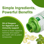 JulyDeer black seed oil and oregano extract capsules for digestive balance and wellness.