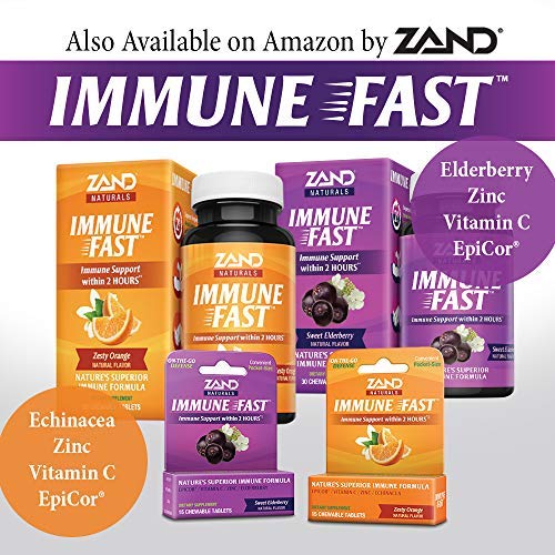Child resistant cap and packaging detail of authentic Zand gluten free antioxidant supplements.