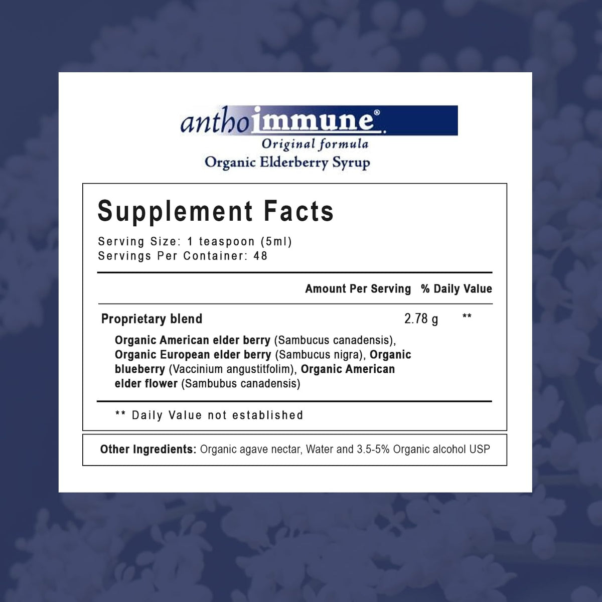Premium elderberry syrup for immune system support