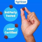 The Feel Great Vitamin Company Kids Elderberry Gummies bottle showing directions for child dosage