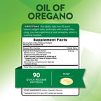 Nature's Truth wild-harvested Mediterranean oregano oil herbal supplement packaging details