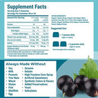Hylands children immune support gummies with vitamin C and zinc ingredient list label