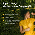 Organic oil of wild oregano super strength bottle showing the certified organic seal.