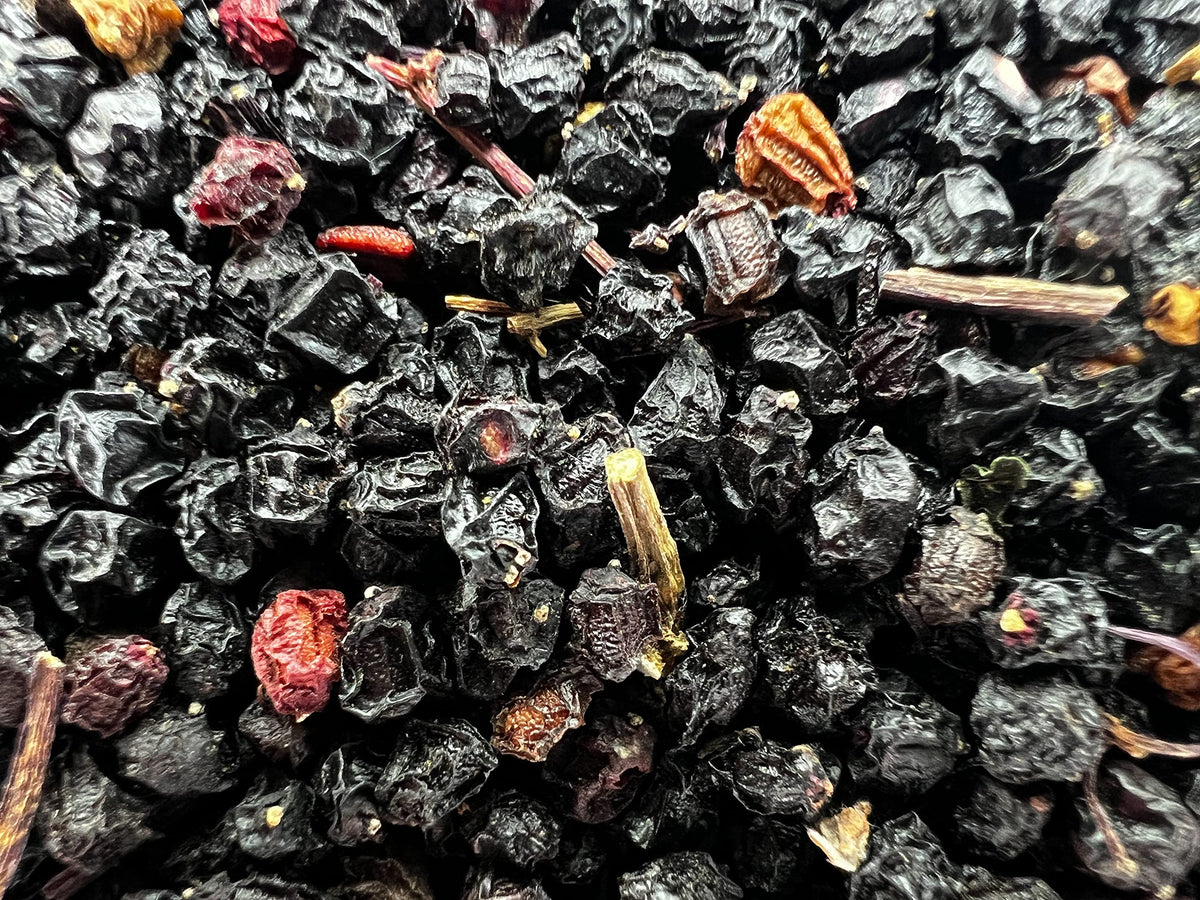 Authentic USA imported wild harvest dried black elderberries for syrup making