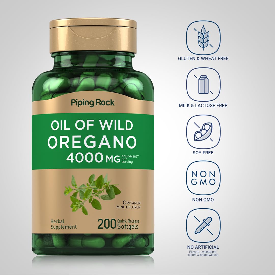 Authentic quick release oil of oregano softgels bottle packaging