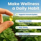 Authentic USA imported VEV oregano oil capsules premium plant based wellness blend.