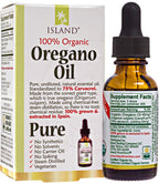 Island Nutrition organic undiluted oil of oregano liquid one fluid ounce packaging details