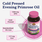 Vitalitown Evening Primrose Oil cold pressed seed supplement nutritional facts label