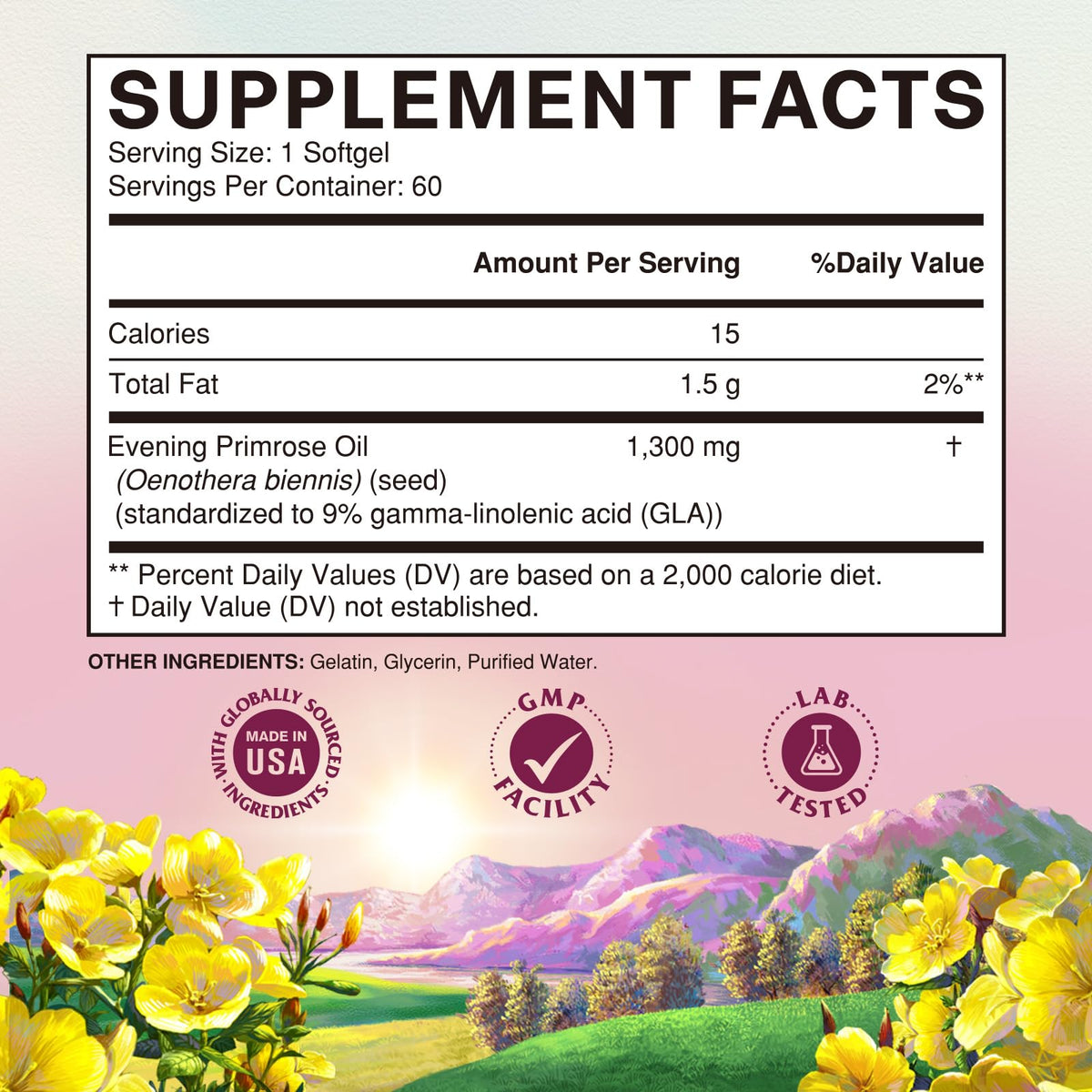 Vitalitown GLA rich omega six women wellness supplement base safety seals