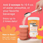 Back view of Bellway Super Fiber Collagen container showing directions
