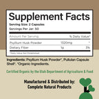 Side profile of USA imported digestive health supplement bottle