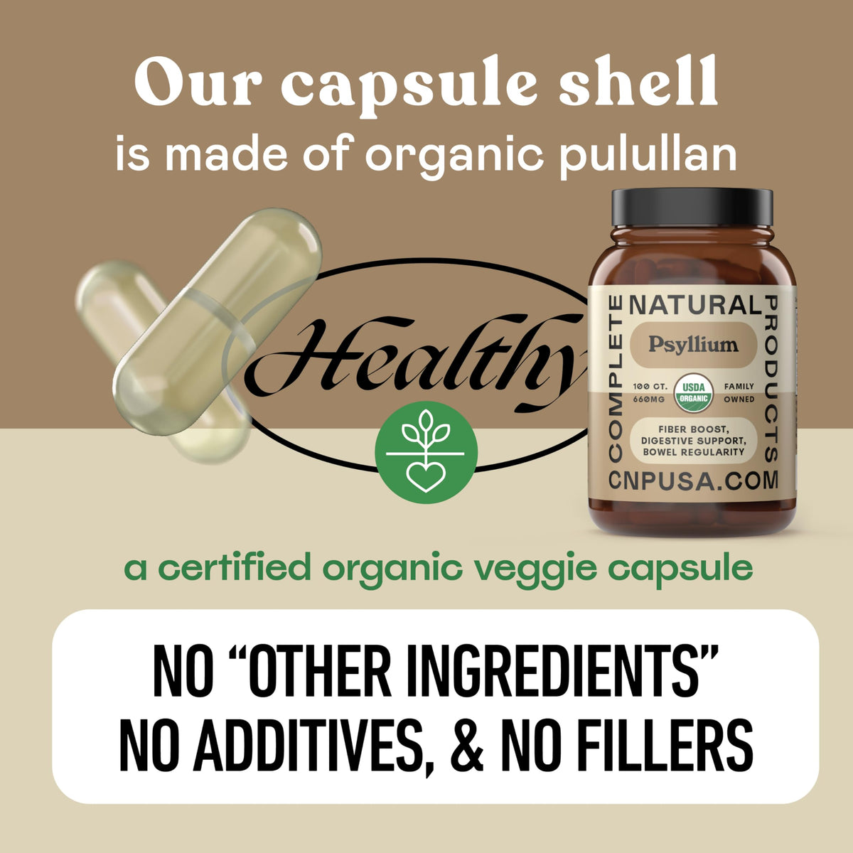 Complete Natural Products organic supplement ingredients label