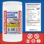 Yerba Prima psyllium husk powder ingredient list close up