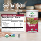 Organic India Psyllium Husk 12 Ounce canister side view