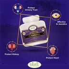 Back label view of Veena Biotic Punarnava supplement highlighting the 450mg herbal extract nutritional facts and ingredient details