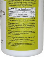 Side angle of Ayurvedic Life Punarnava dietary supplement packaging displaying dosage instructions and ingredient specifications