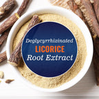 Side view of Vitamatic DGL Licorice bottle showing supplement details