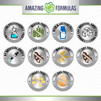 Close-up of the clean manufacturing details on Amazing Nutrition Brewer's Yeast bottle