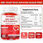 Whoyun heart health supplement gummy nutritional facts label