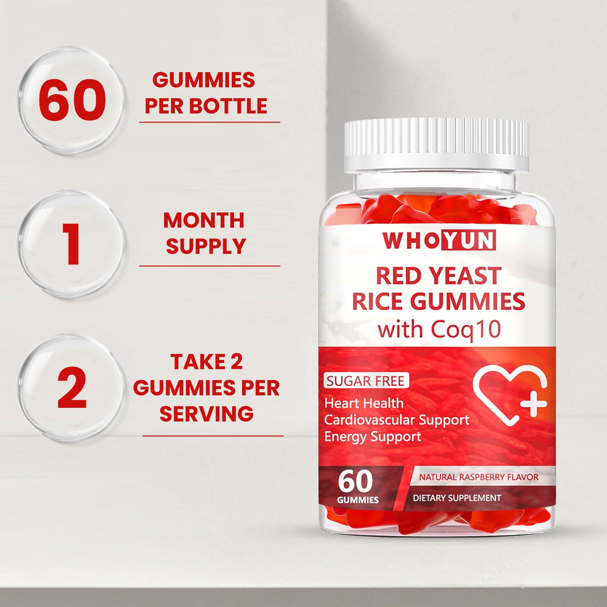 Soucery imported Whoyun heart health gummies packaging