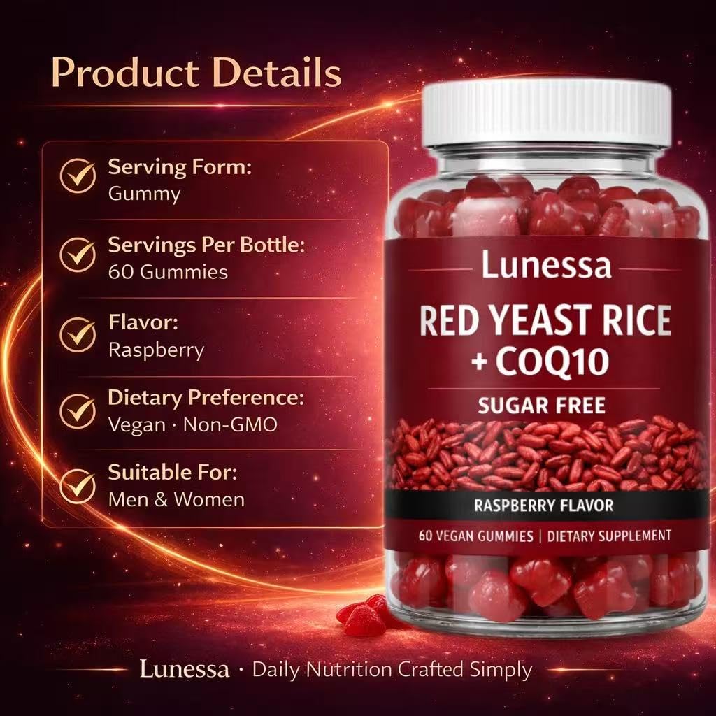 Submetic Lunessa Red Yeast Rice and CoQ10 packaging details